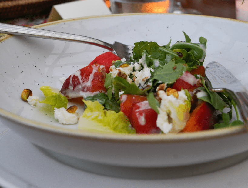 Salad at Wölffer Estate Vineyard Harvest Dinner